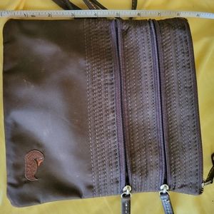 Dooney & Burke small crossbody purse, dark brown.